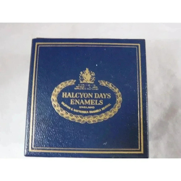 Enamel Box, Halcyon Days, St. Valentines Day 1980, Snuff Pill Jewelry Trinket - Picture 2 of 4